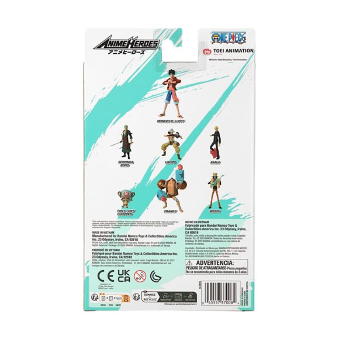 BANDAI NAMCO One Piece Anime Heroes Monkey D. Luffy Version 2 Action Figure